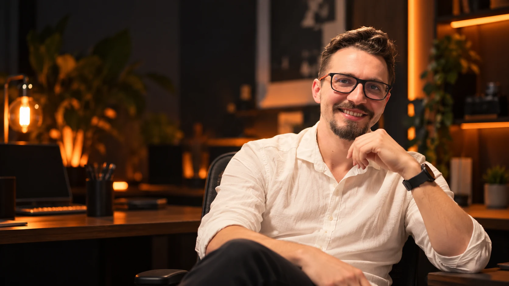 Mario, founder of Cloudline, seated in his studio